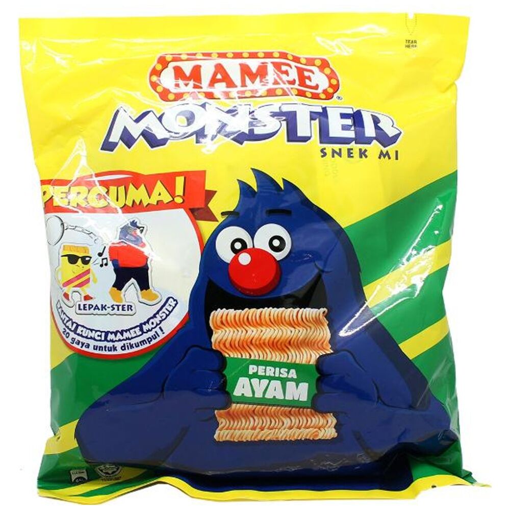 5x 8pc Mamee Monster Noodles Snack Pack Perisa Ayam Flavoured 25g