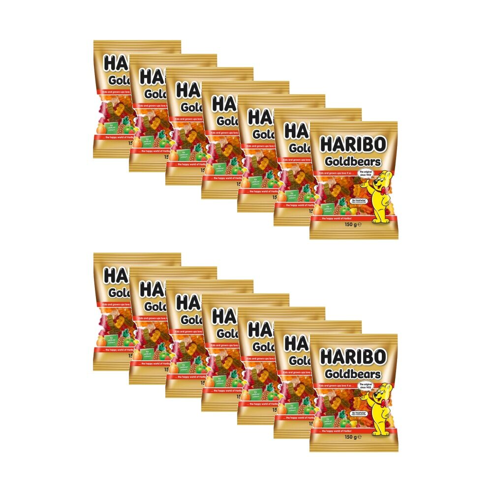 14PK Haribo Goldbears 150g Party Favours Candy/Lollies/Gummies