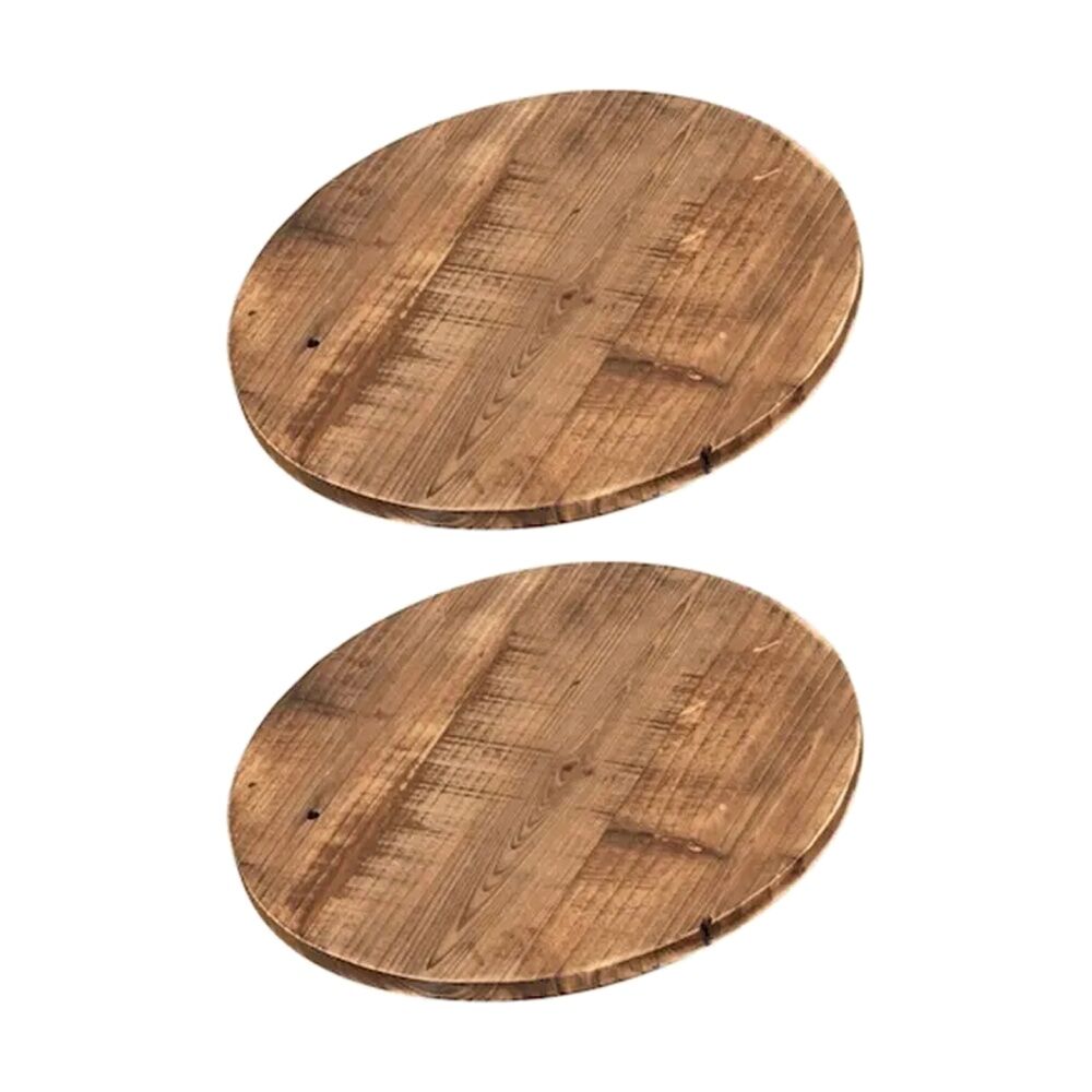 2PK Outdoor Home Garden Timber Plant Pot Flat Stand Insert 35x35x4cm