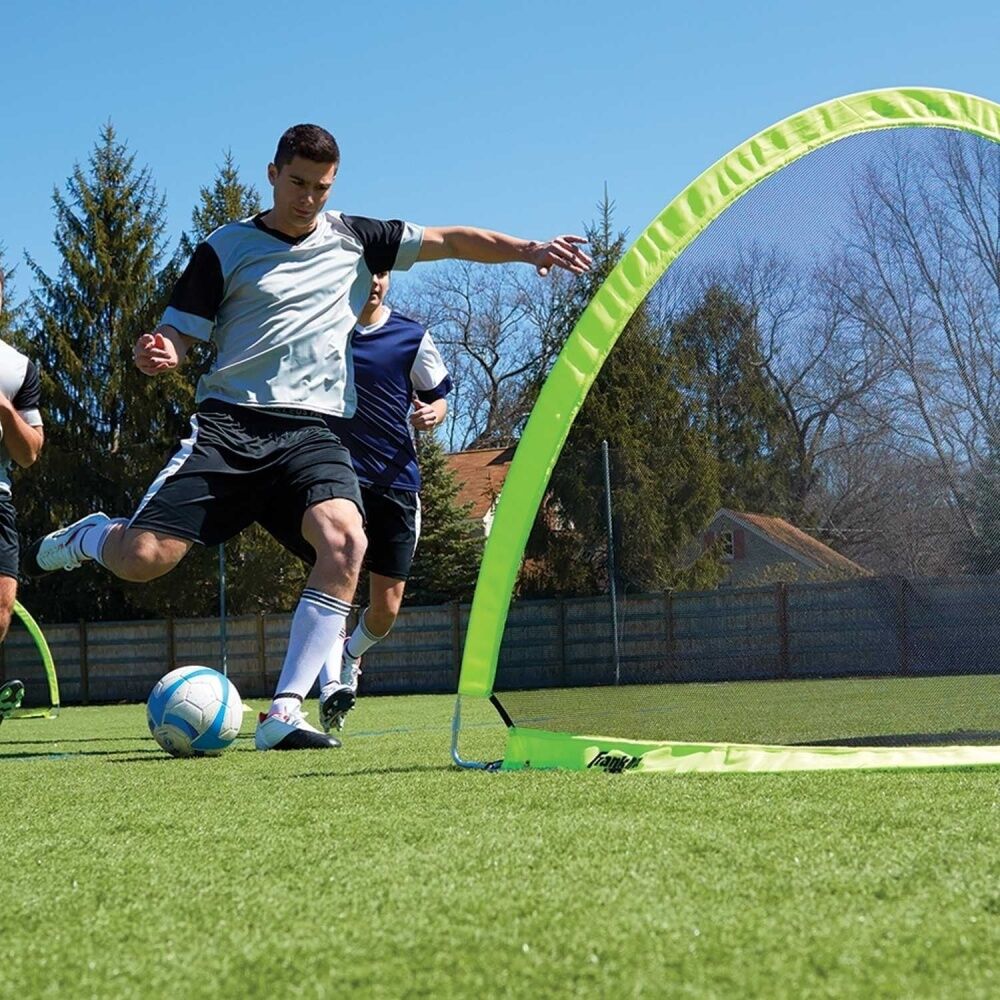 2PK Franklin Pop Up Dome Portable Kids Soccer Goal Neon Yellow 1.2x0.9m