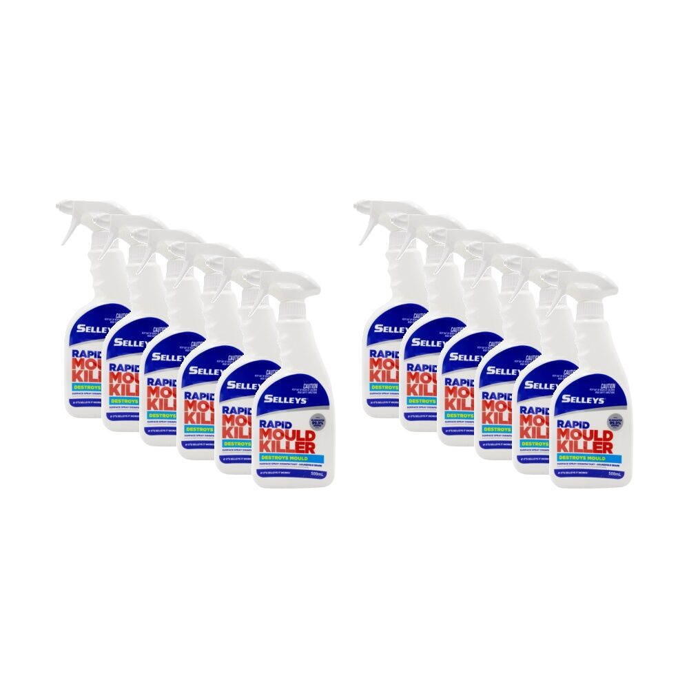 12PK Selleys Rapid Mould Killer Surface Spray Disinfectant Household Grade 500mL