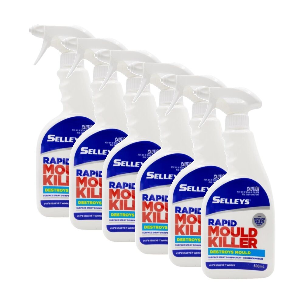 6PK Selleys Rapid Mould Killer Surface Spray Disinfectant Household Grade 500mL
