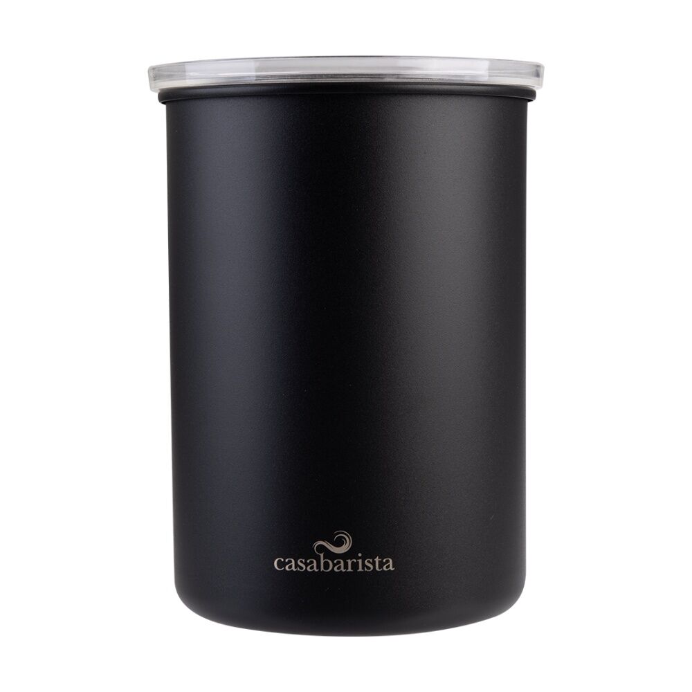 Casabarista Stainless Steel Vacuum Seal Coffee Canister Black 1.3L