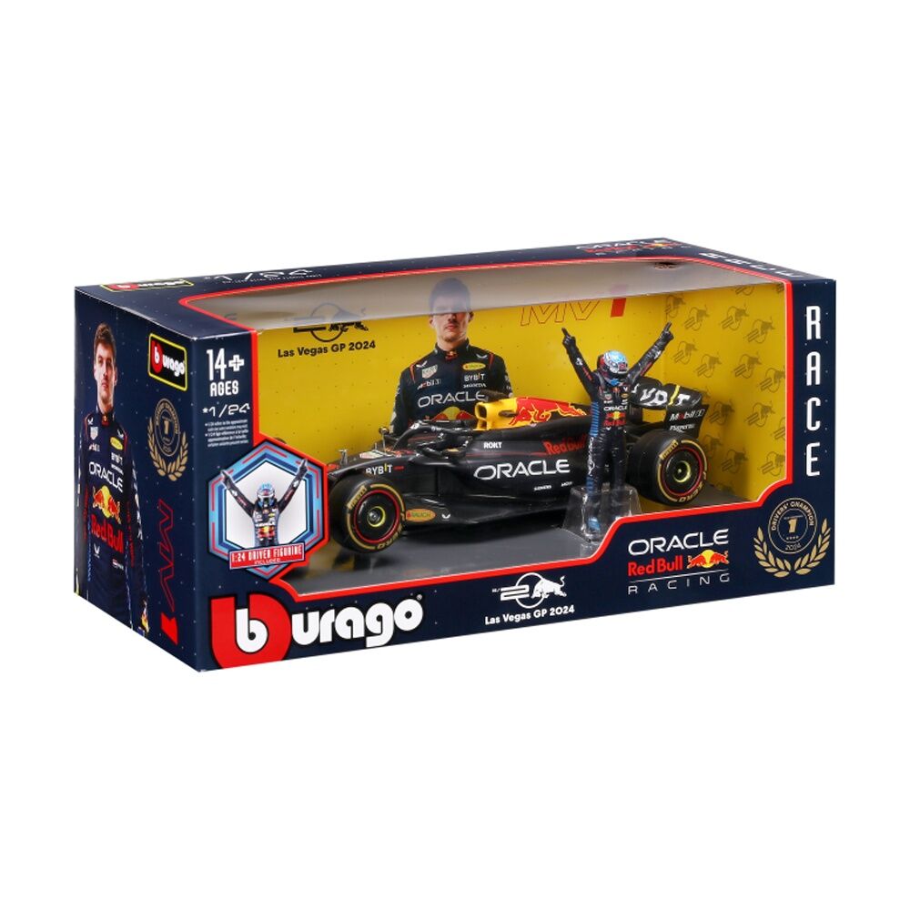 Bburago Red Bull Racing RB20 Model With Verstappen Figurine 2024 Edition