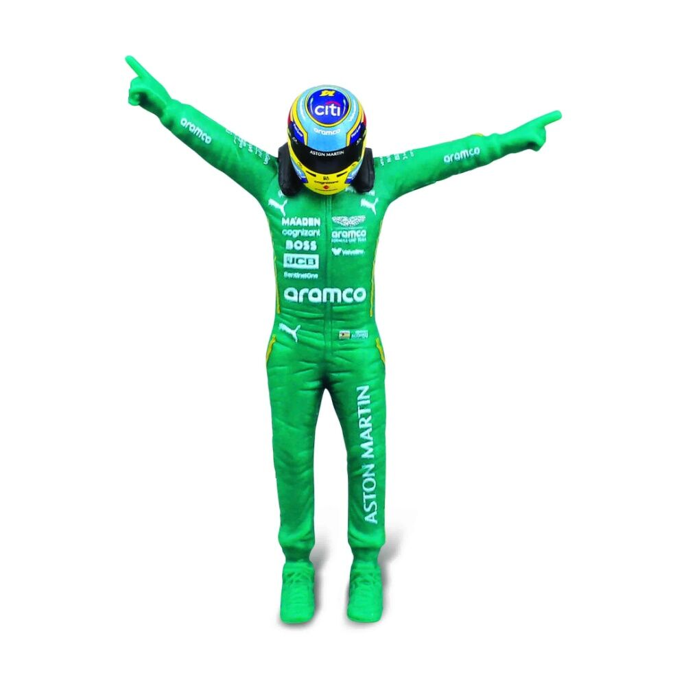 Bburago Aston Martin AMR 25 Model With Alonso Figurine 2025 Car Collectible 1:24