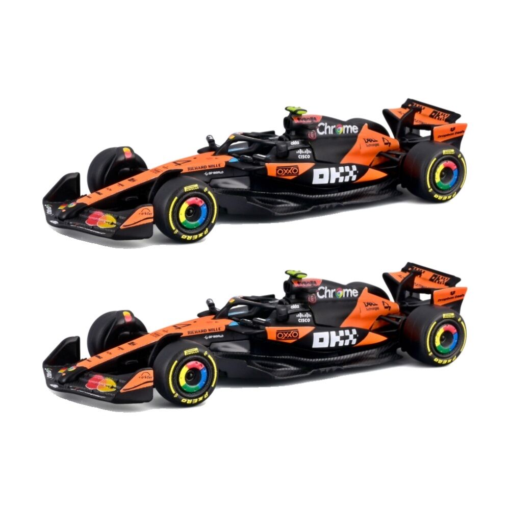 2PK Bburago 2025 McLaren F1 MCL39 4 Lando Norris Model Car Collectible