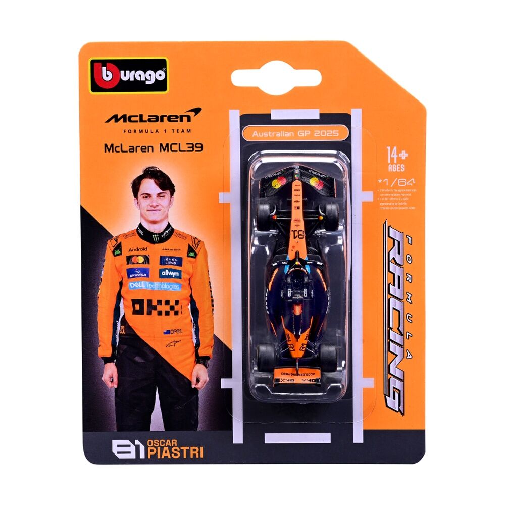 Bburago McLaren F1 MCL39 81 Oscar Piastri 2025 Model Collectible Car Toy