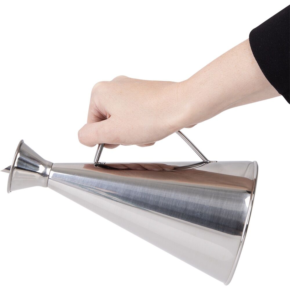 2PK Appetito Durable Stainless Steel Oil Can W/ Vented Spout 750ml