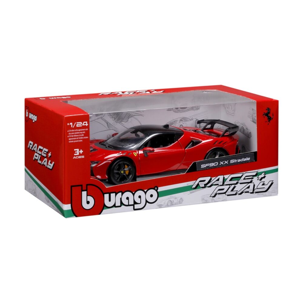 Bburago Scale 2023 Ferrari SF 90 XX Stradale Sports Car Model Toy Red