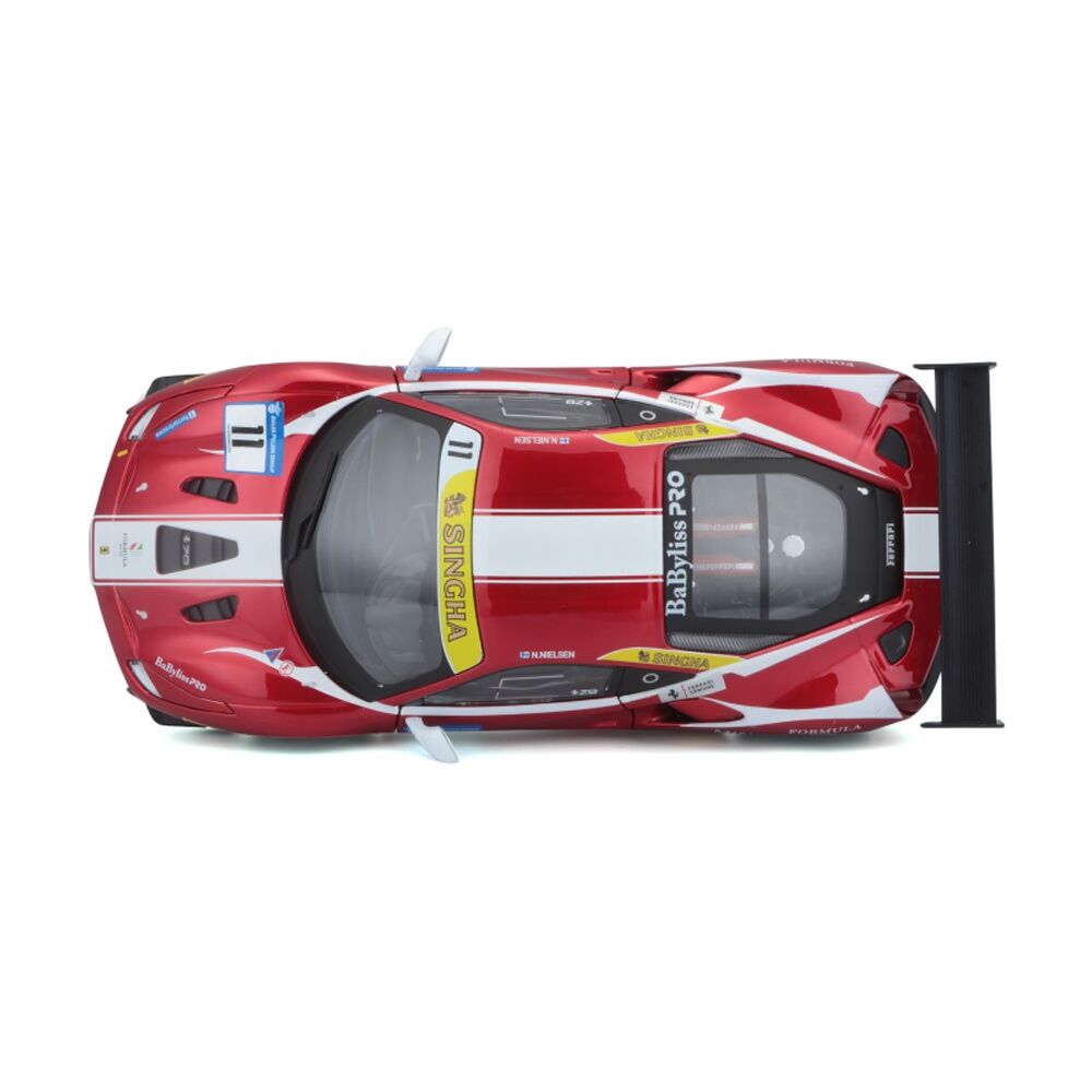 Bburago Model Kit 2017 Ferrari 488 Challenge Race Car Toy Replica Red