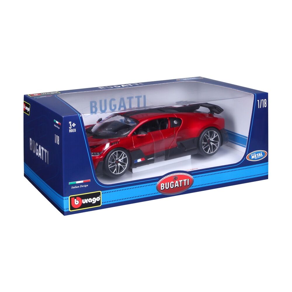 Bburago 2018 Bugatti Divo Metallic Model Car Collectible Toy Diecast Red