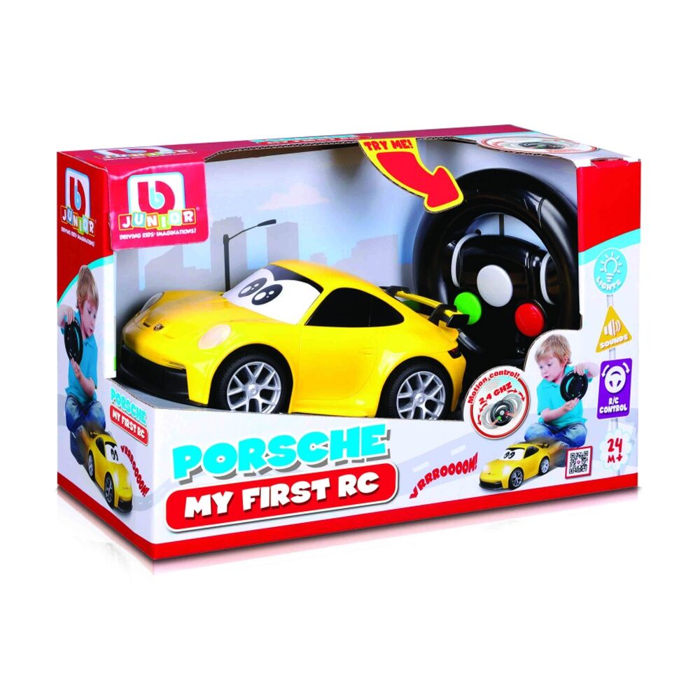 BBJunior Porsche 911 GT3 2.4 With Tilt Wheel Steering Kids Toy 24m+