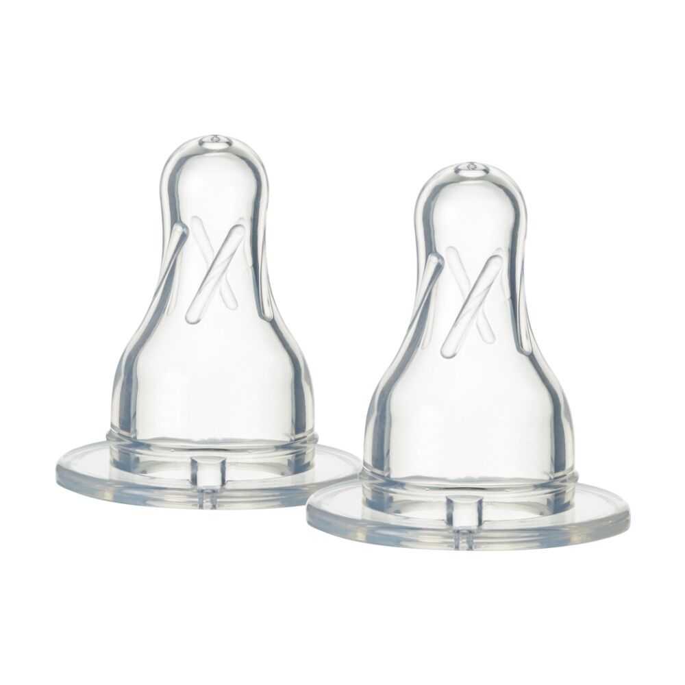 2x 2pc Tommee Tippee Narrow Neck Medium Flow Baby Bottle Teat Set 3 Months+