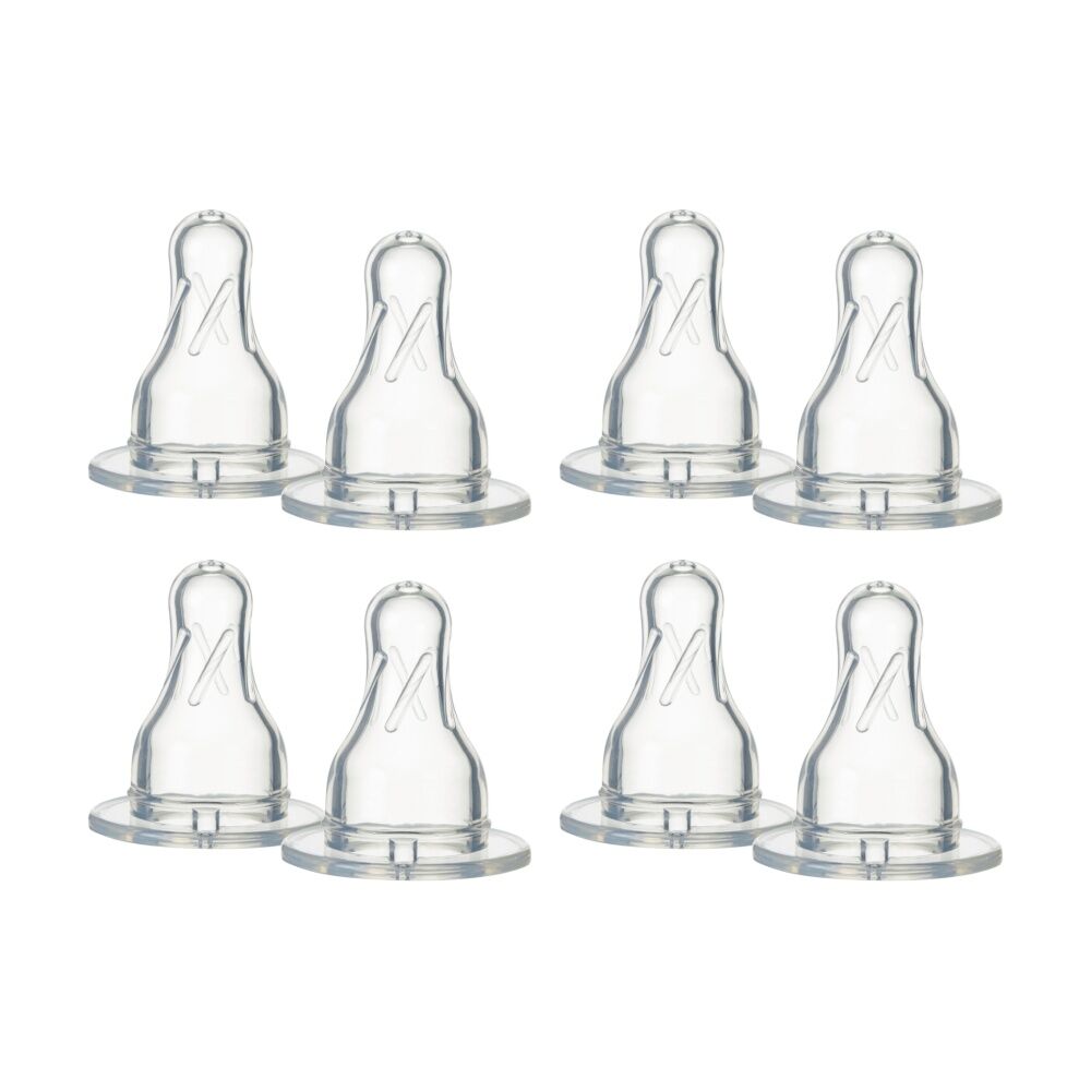 4x 2pc Tommee Tippee Narrow Neck Medium Flow Baby Bottle Teat Set 3 Months+