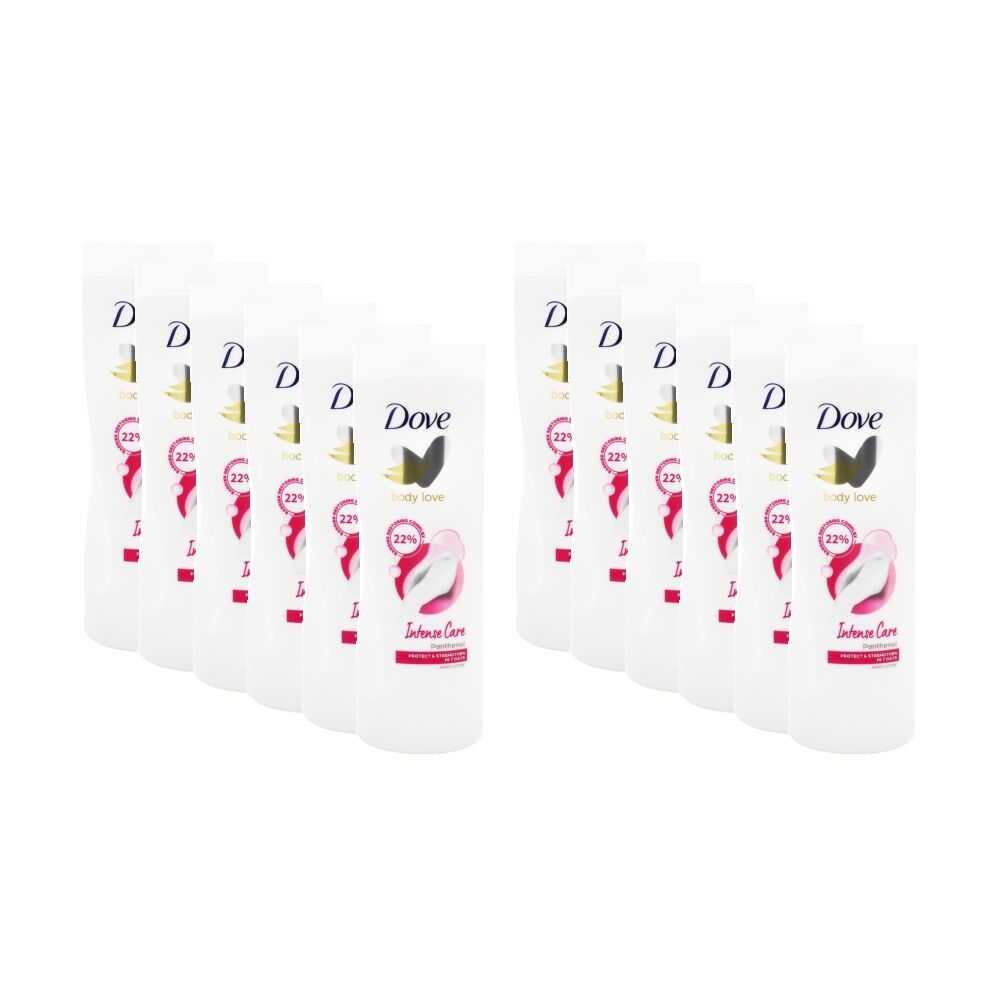 12PK Dove Body Love Intense Care Lotion Panthenol Protect Strengthen 400mL
