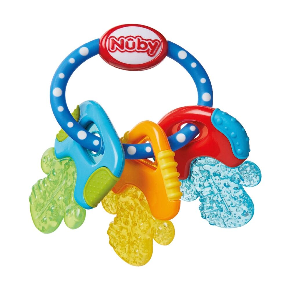 2x Nuby Icy-Bite Teether Keys W/ Pureice Gel Cooling Effect Multicolour