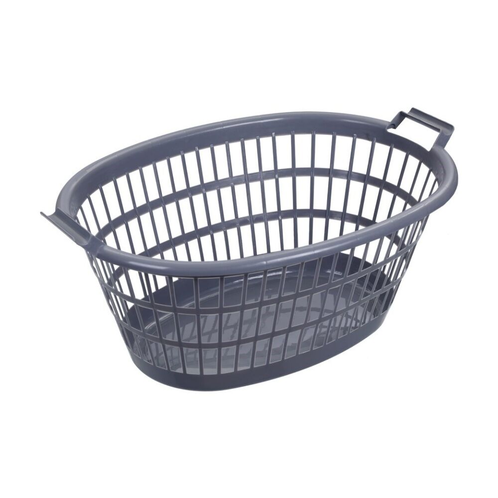 6x Boxsweden Oval Aerated Laundry/Clothing Carry Basket 63x43.5x27cm Assorted