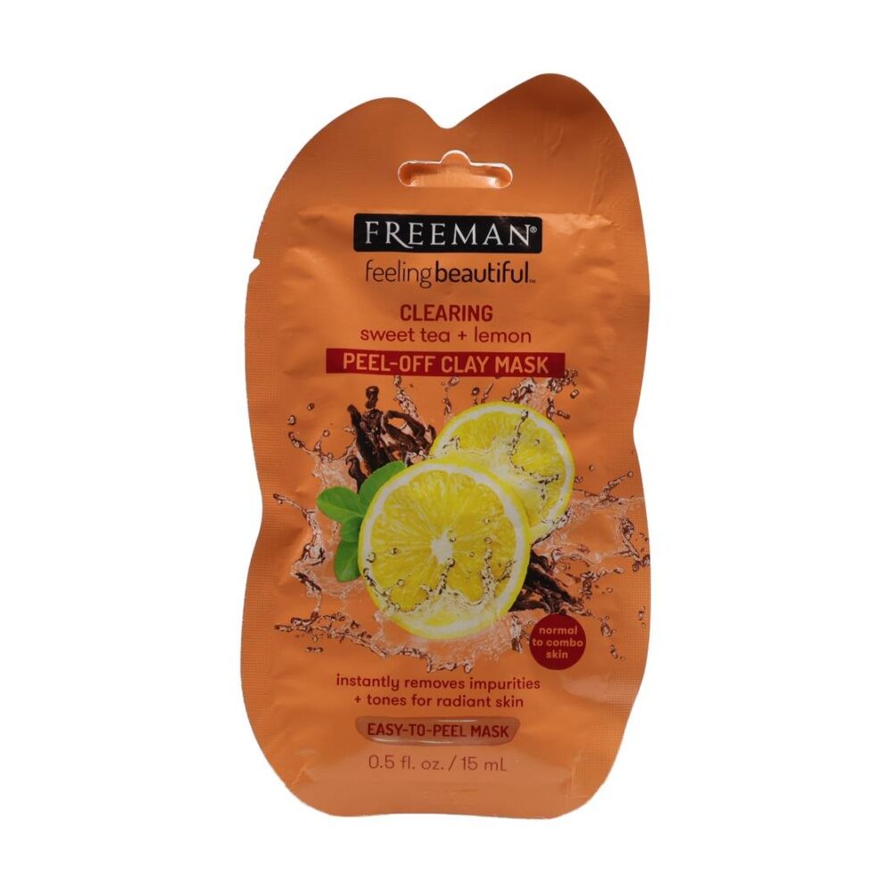 24PK Freeman Acne Clearing Peel Clay Mask Normal To Combo Skin Sweet Tea & Lemon