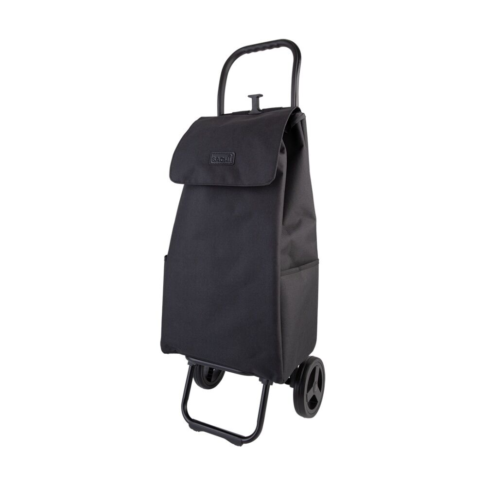 Sachi Swift Steel Frame Shopping Trolley Black 38L Capacity 20kg Load Limit