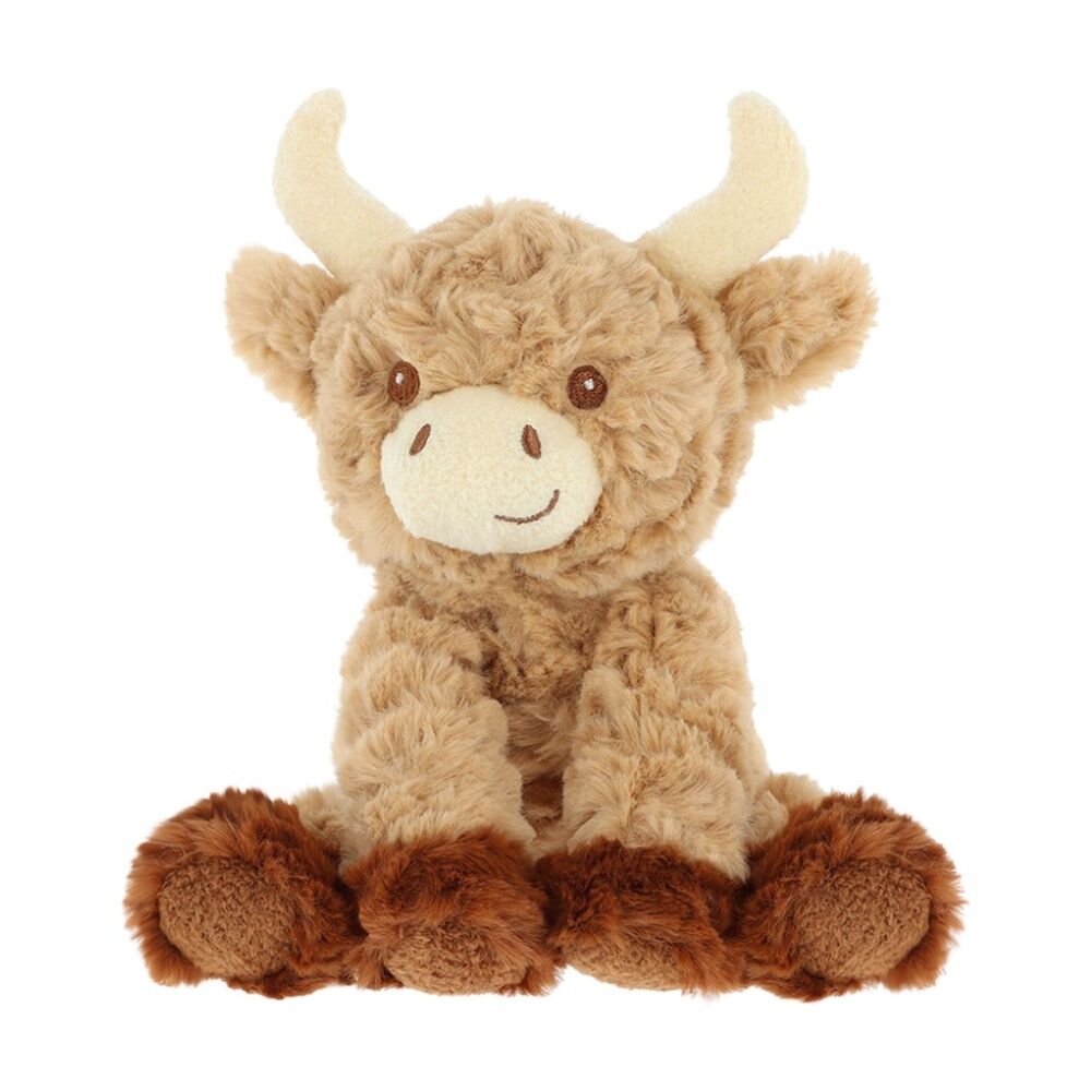 2x Keeleco Baby Soft Eco Friendly Animal Plush Toy Highland Cow