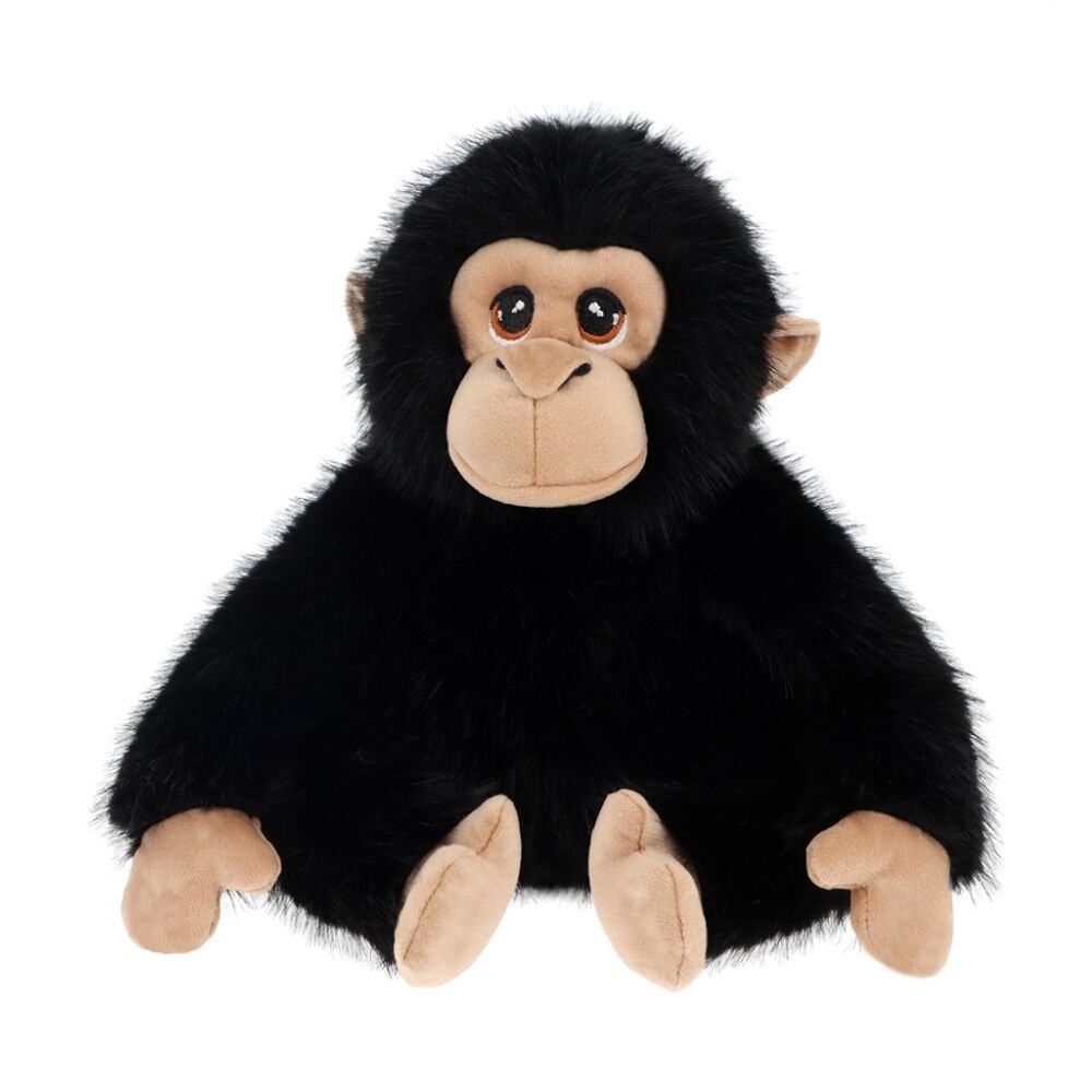 Keeleco Delux Plush Toy Soft Black/Beige Cuddly Stuffed Animal Chimp