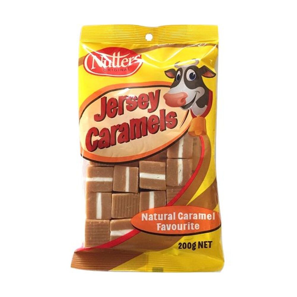 16PK Nutters Original Caramel Flavoured Jersey Caramels Confectionary 200g