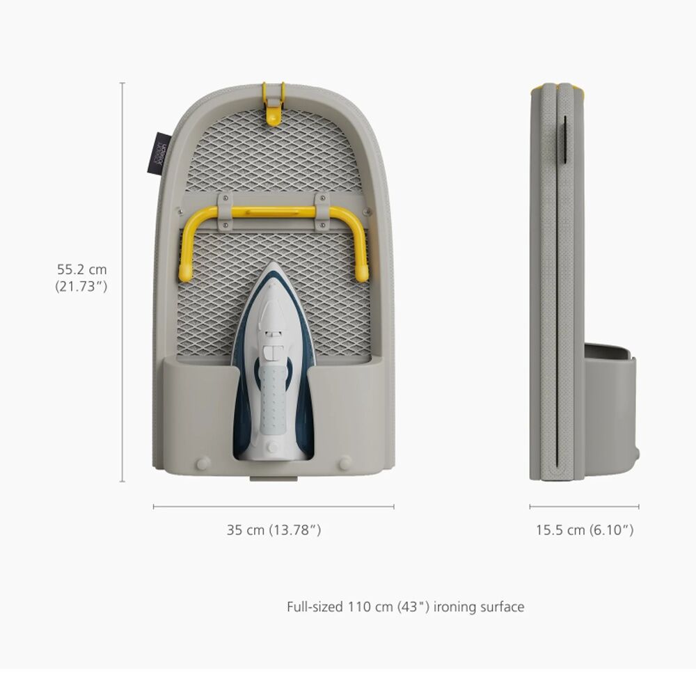 Joseph Joseph Pocket Max Clothing/Laundry Ironing Board 55.19x35x15.49cm Ecru