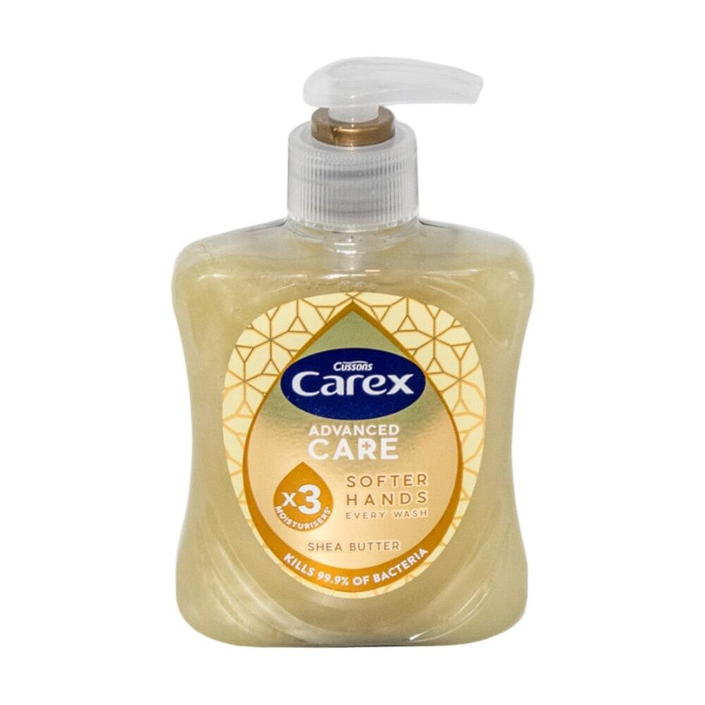 12PK Carex Hand Wash Antibacterial Advanced Care Shea Butter Pump 250mL