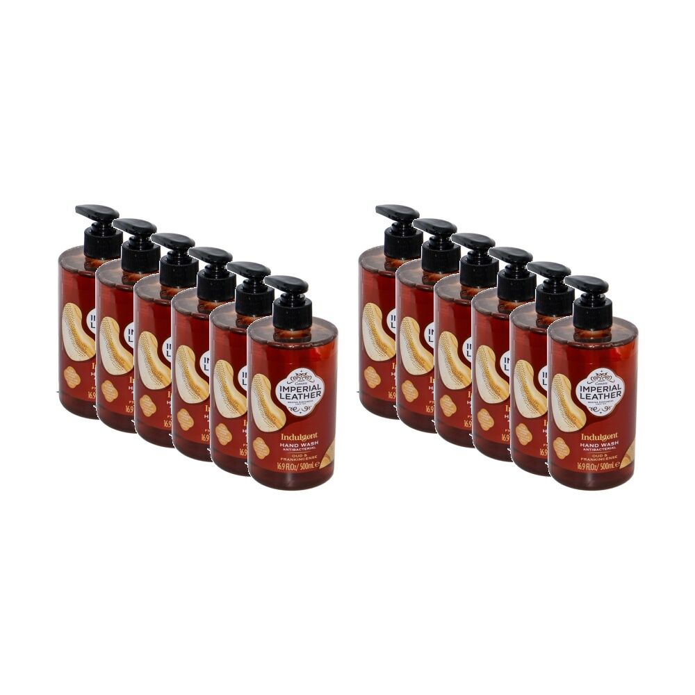 12PK Imperial Leather Indulgent Antibacterial Hand Wash Oud & Frankincense 500ml