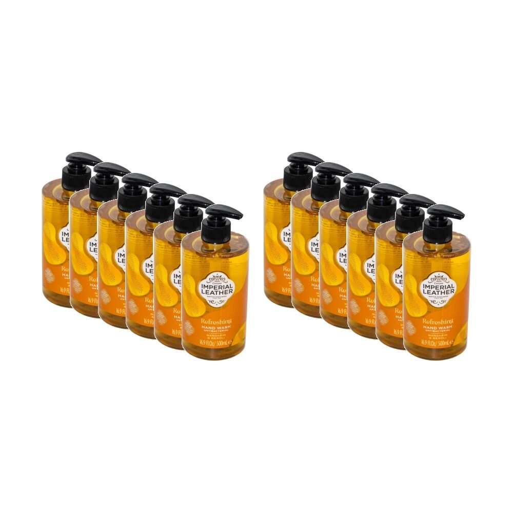 12PK Imperial Leather Refreshing Antibacterial Hand Wash Mandarin & Neroli 500ml