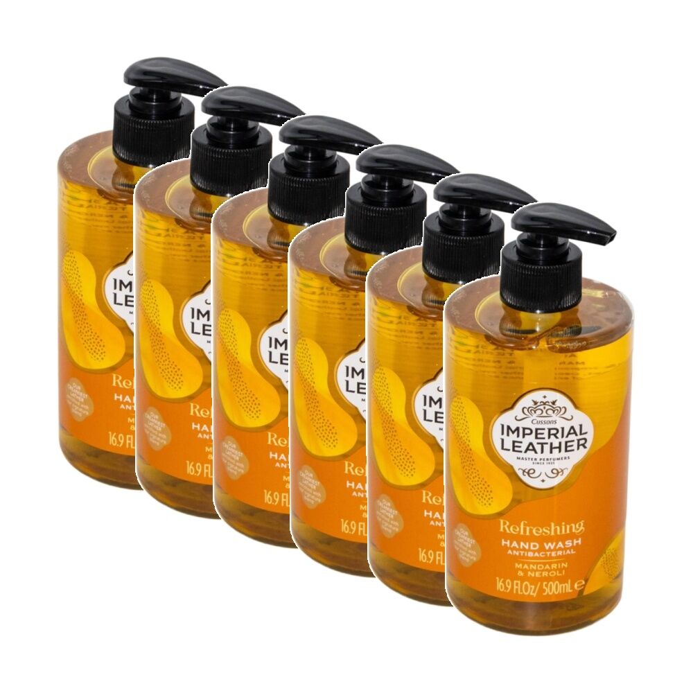 6PK Imperial Leather Refreshing Antibacterial Hand Wash Mandarin & Neroli 500ml