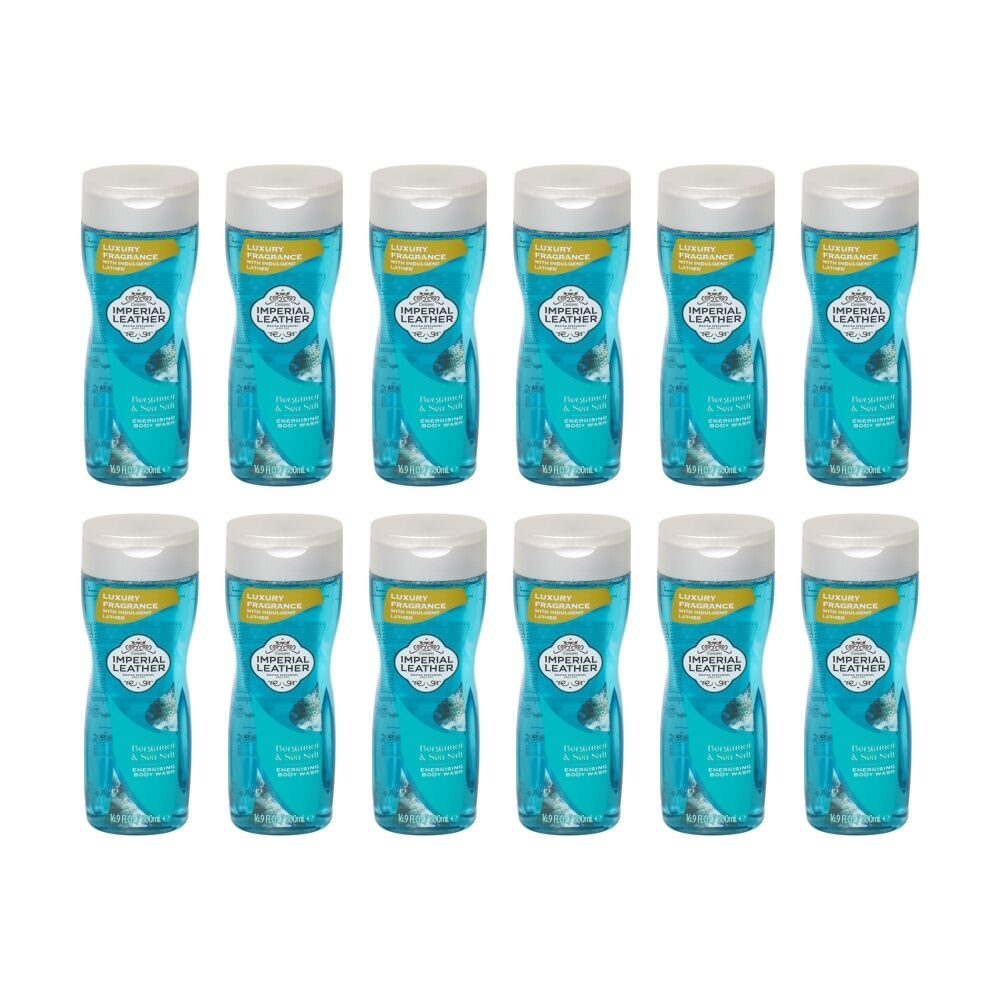 12PK Imperial Leather Body Wash Energising Bergamot & Sea Salt 500ml