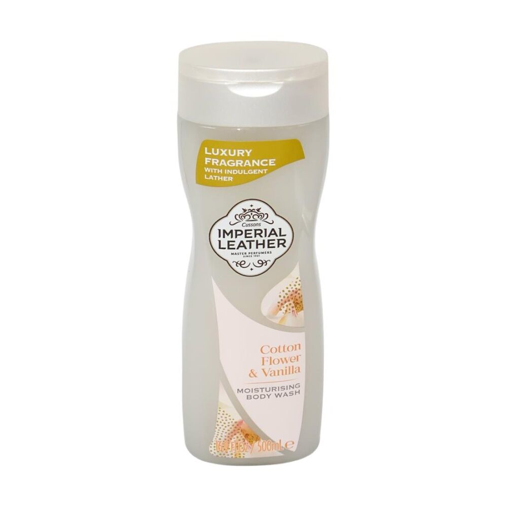 6PK Imperial Leather Moisturising Body Wash Cotton Flower & Vanilla Scent 500ml