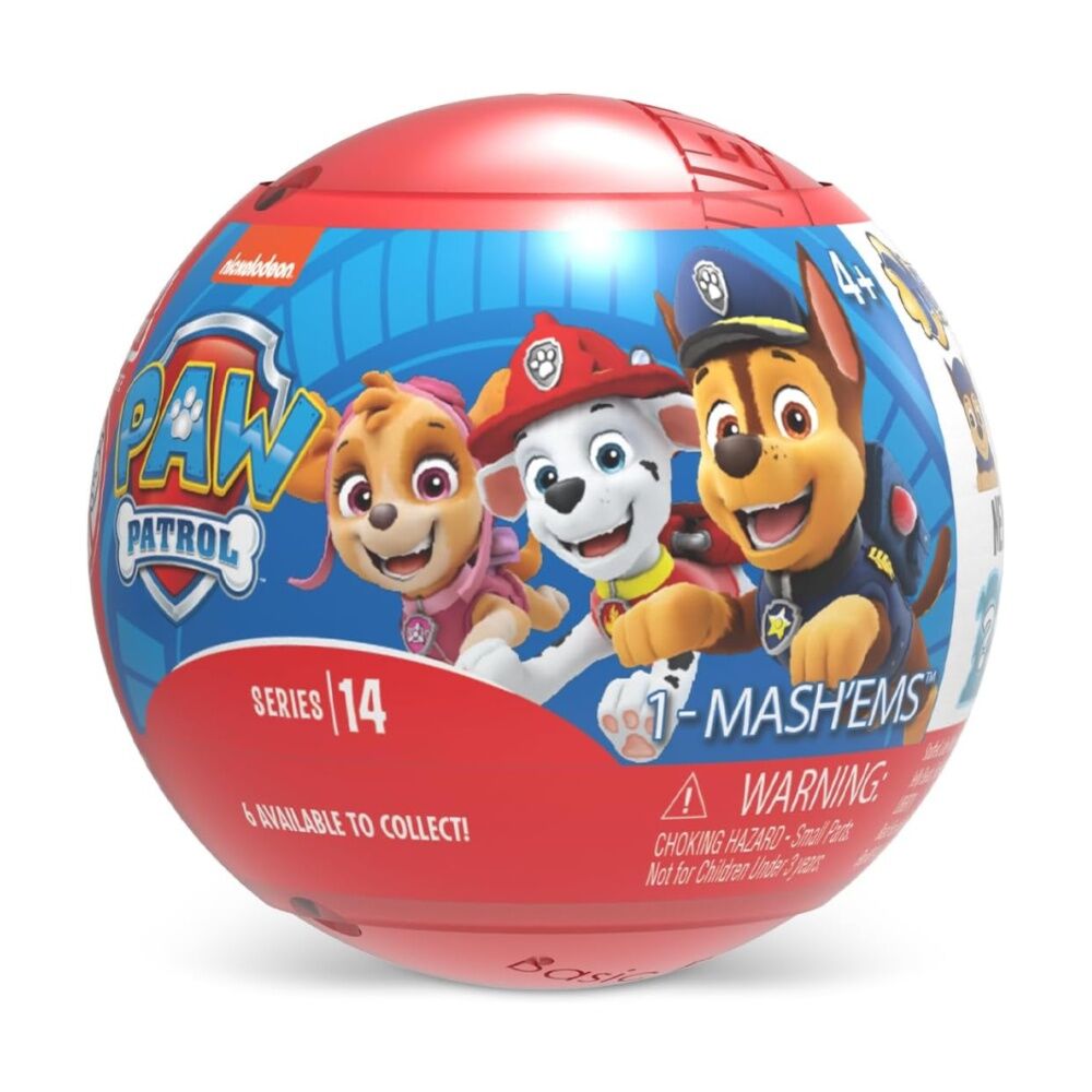 10PK Basic Fun Mash'ems Paw Patrol Collectible Capsules Toy Assorted