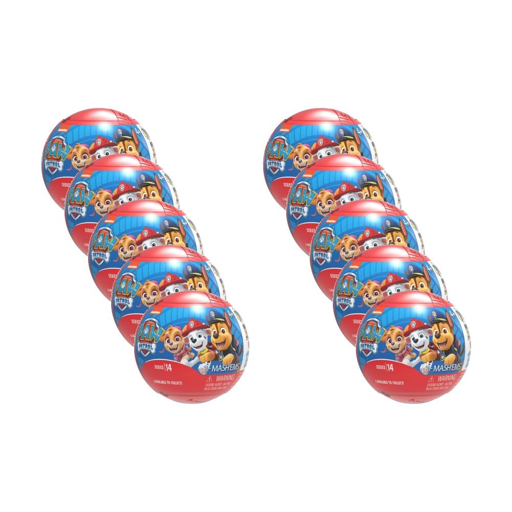 10PK Basic Fun Mash'ems Paw Patrol Collectible Capsules Toy Assorted