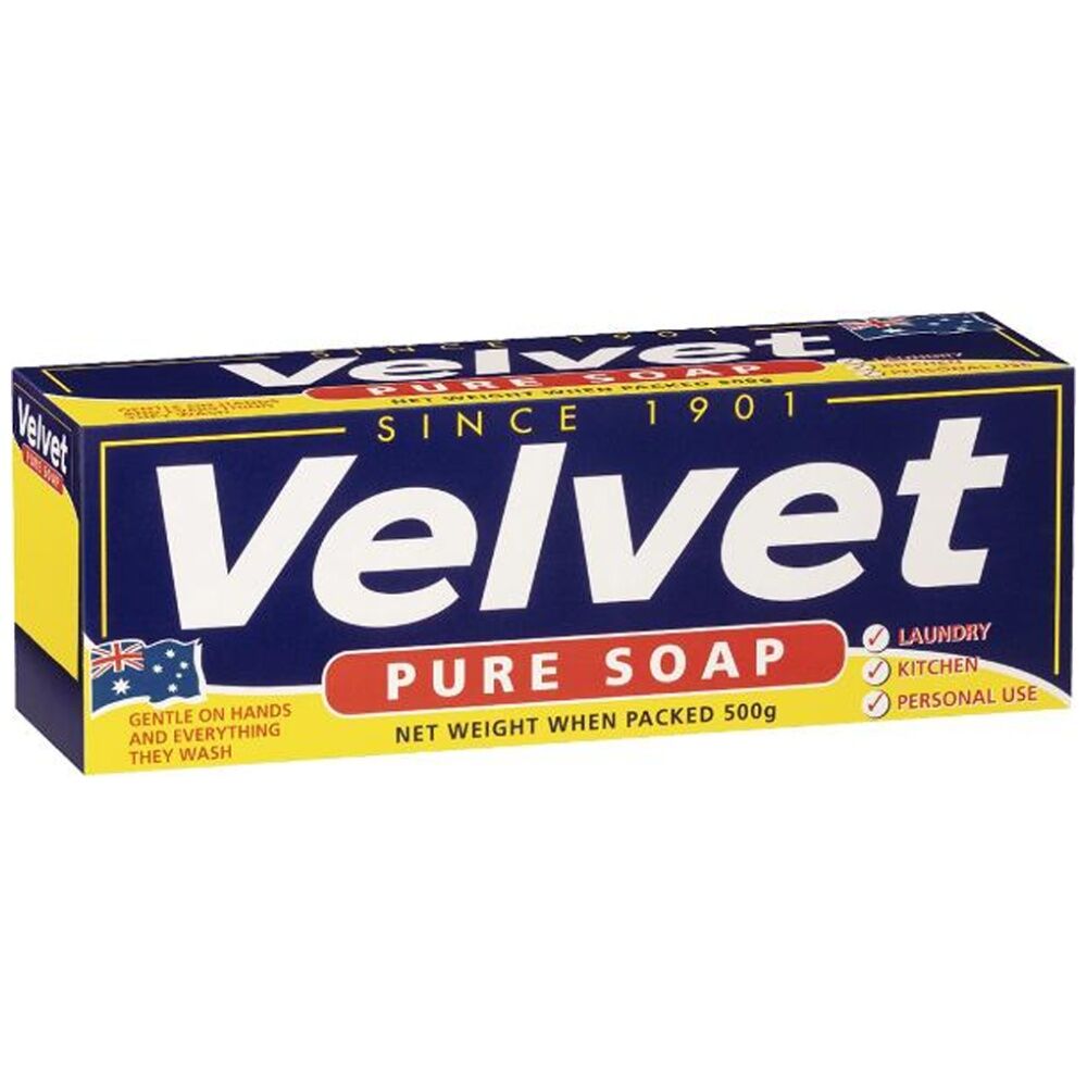 12x 4pc Velvet Cleaning Soap For Laundry/Kitchen/Personal Use 500g