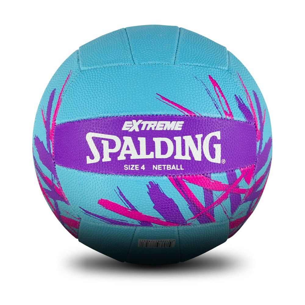 2PK Spalding Extreme Indoor/Outdoor Training Netball Blue/Purple/Pink Size 4