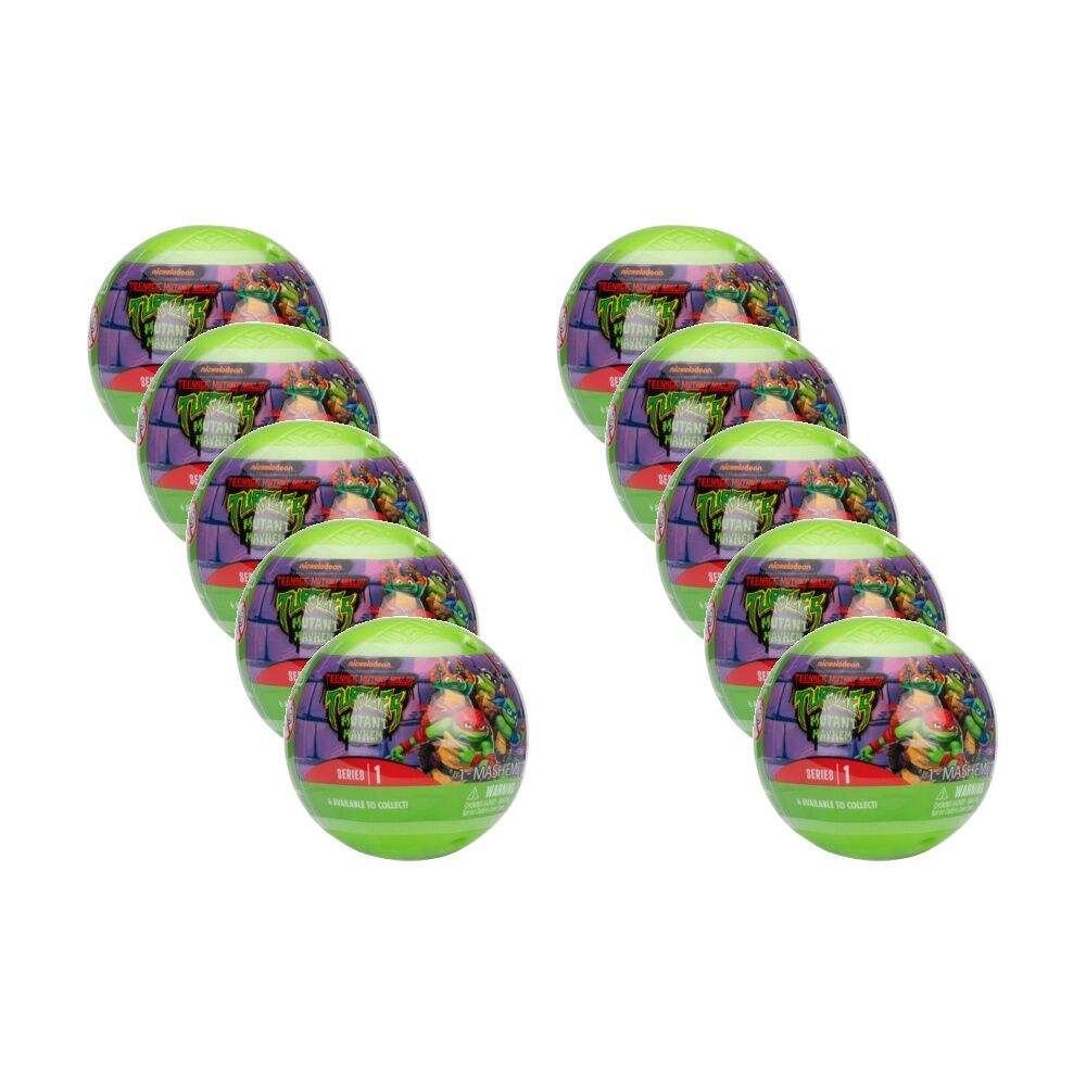 10PK Basic Fun Mash'ems Teenage Mutant Ninja Turtles Squishy Toy Assorted