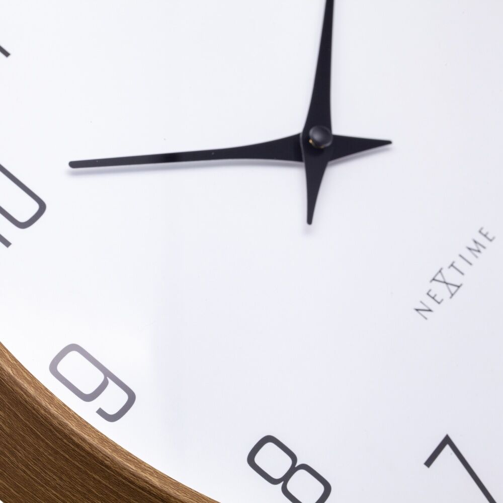 NeXtime Lyra Wall Clock Silent Analogue Hanging Home Decor White 30cm
