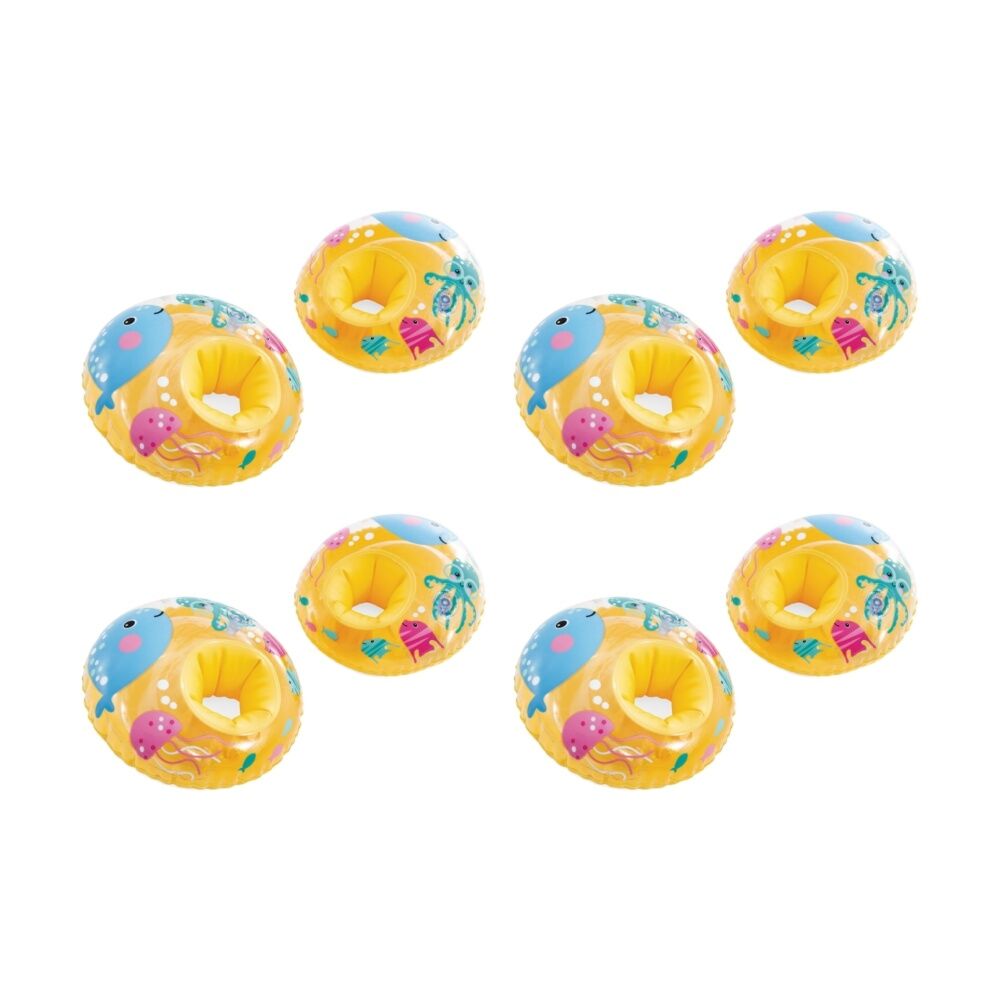 4PK Intex Kids 3-6y Little Sea Pals Inflatable Float Arm Rings Water Play Orange