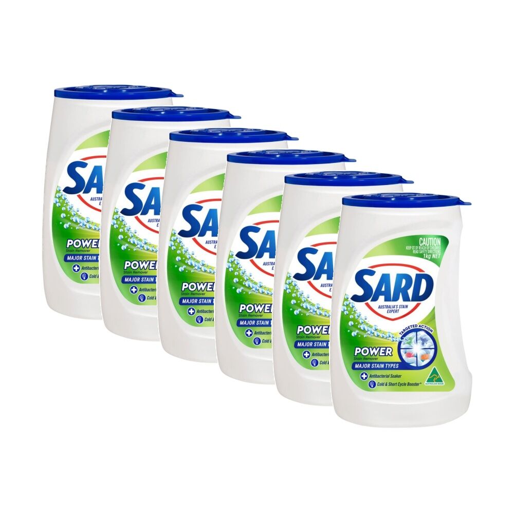 6PK Sard Stain Remover Power Major Stains Antibacterial Laundry Care Product 1kg