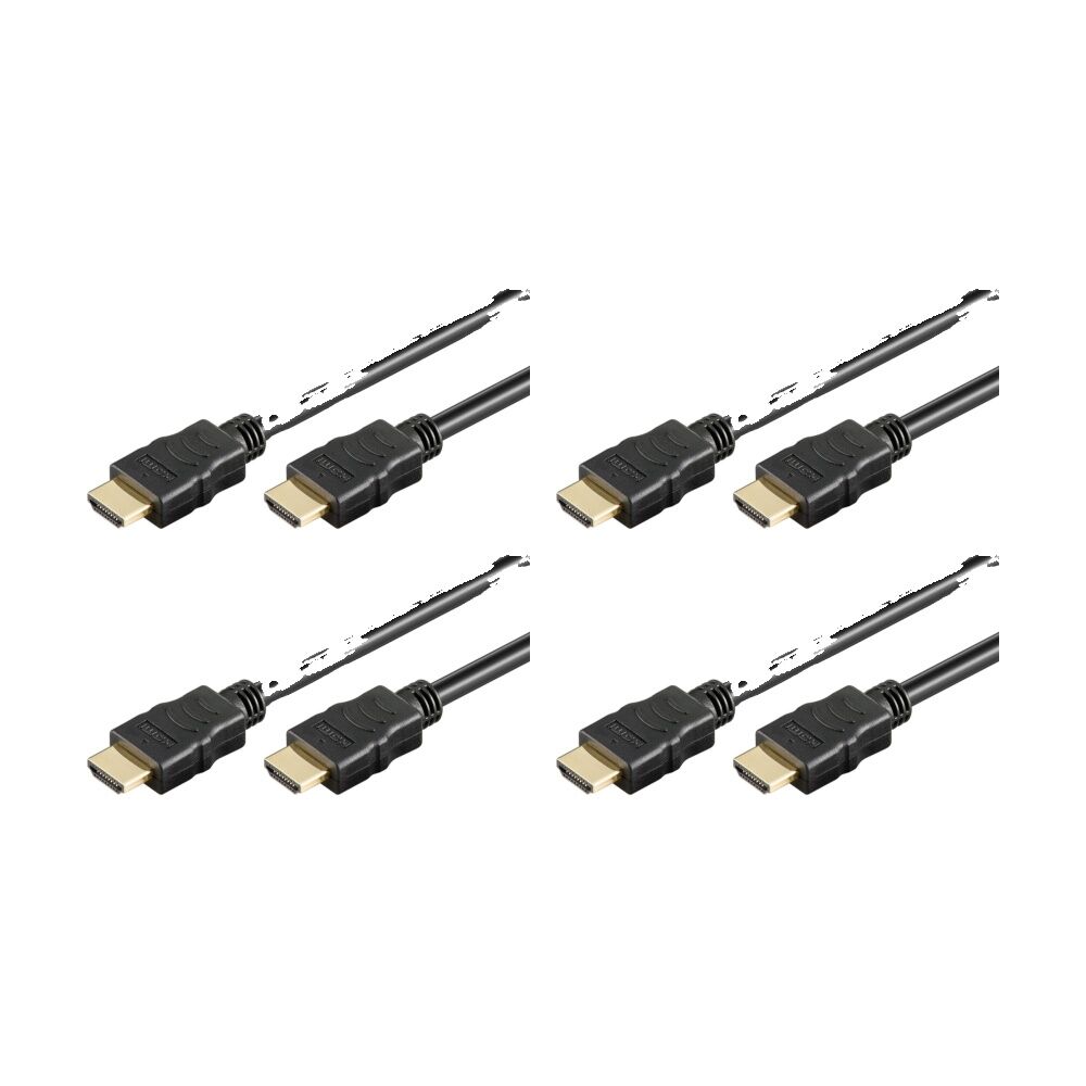 4PK Goobay High Speed HDMI Cable with Ethernet 4K@60Hz 7.5M UltraHD - Black