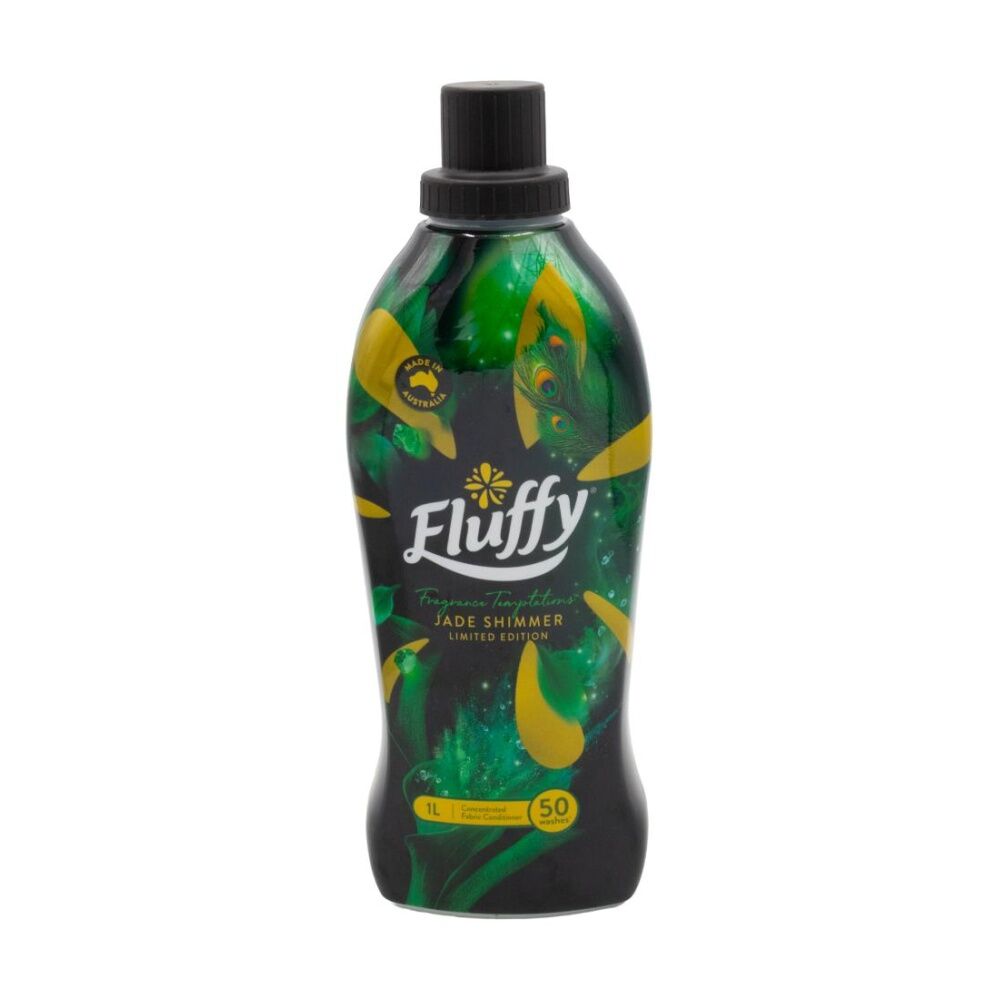 16PK Fluffy Fabric Conditioner Concentrated Temptations Jade Shimmer 1L