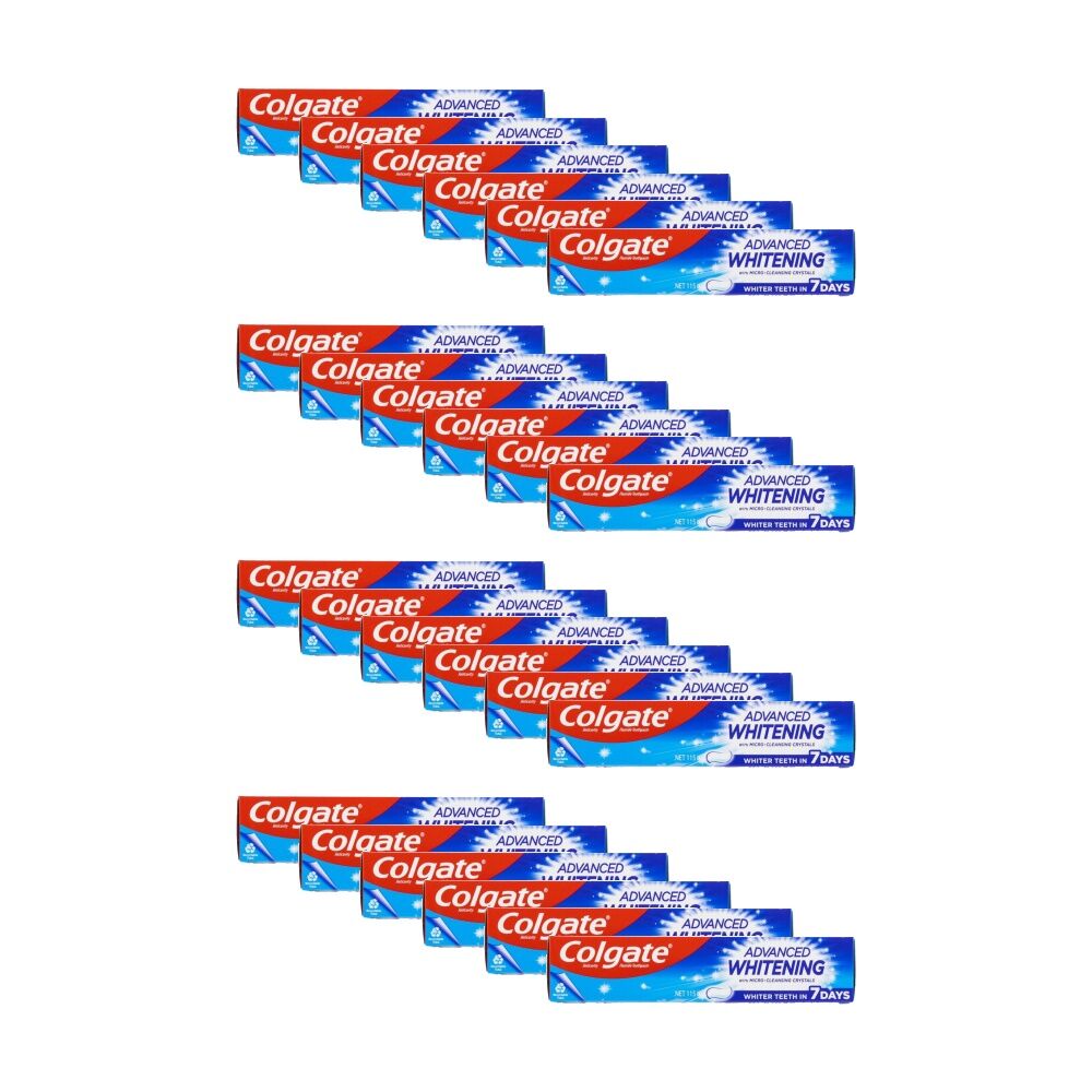 24PK Colgate Advanced Whitening Micro Cleansing Crystals Toothpaste 115g