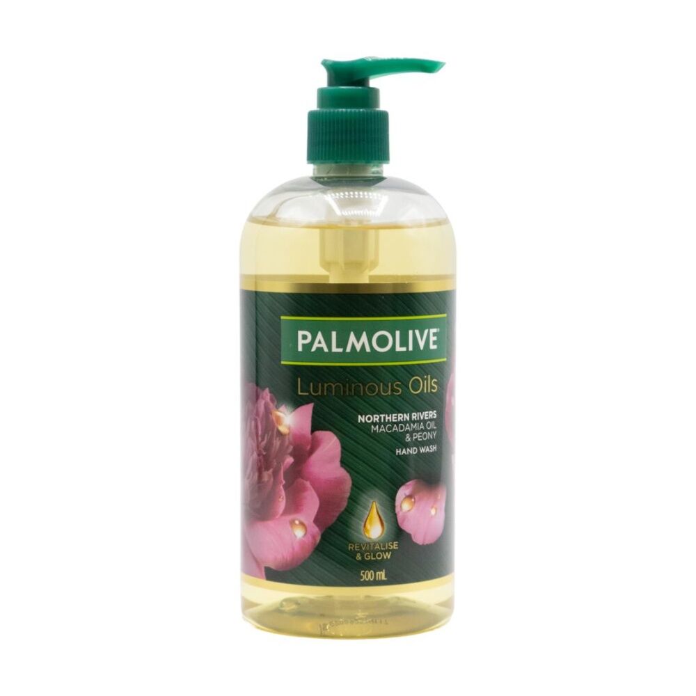 6PK Palmolive Hand Wash Luminous Oils Revitalise Glow Macadamia Peony 500mL