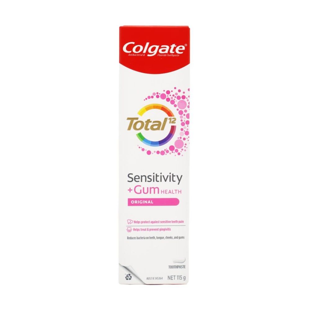 12PK Colgate Toothpaste Total 12 Sensitivity And Gum Health Protection 115g