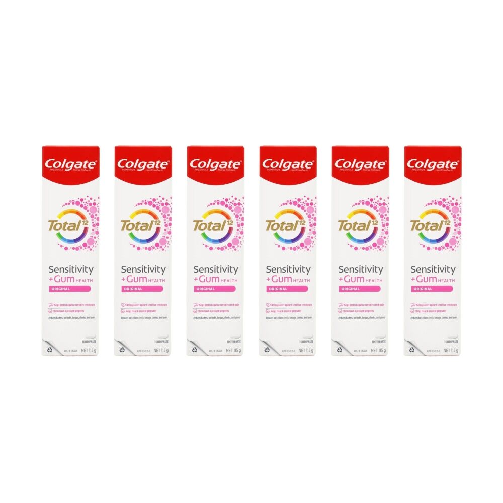 6PK Colgate Toothpaste Total 12 Sensitivity And Gum Health Protection 115g
