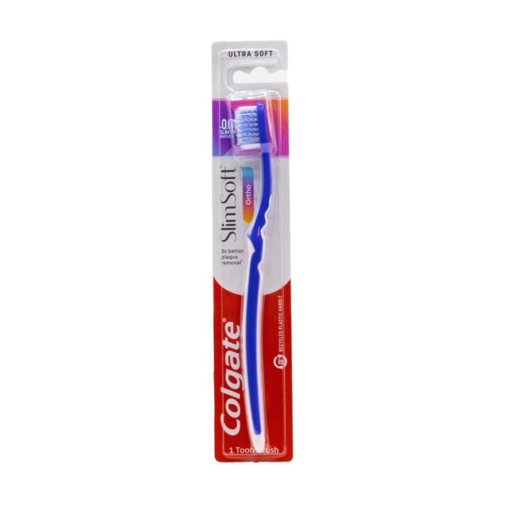 12PK Colgate Slim Soft Ultra Toothbrush Dental Oral Health Care Multi Colour