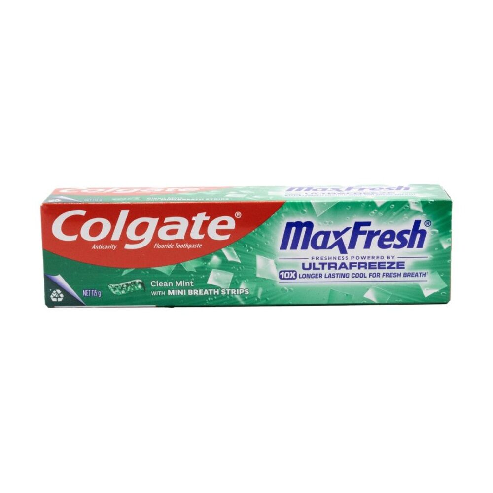 12PK Colgate Toothpaste Max Fresh Ultra Freeze Mini Breath Strips Mint 115g