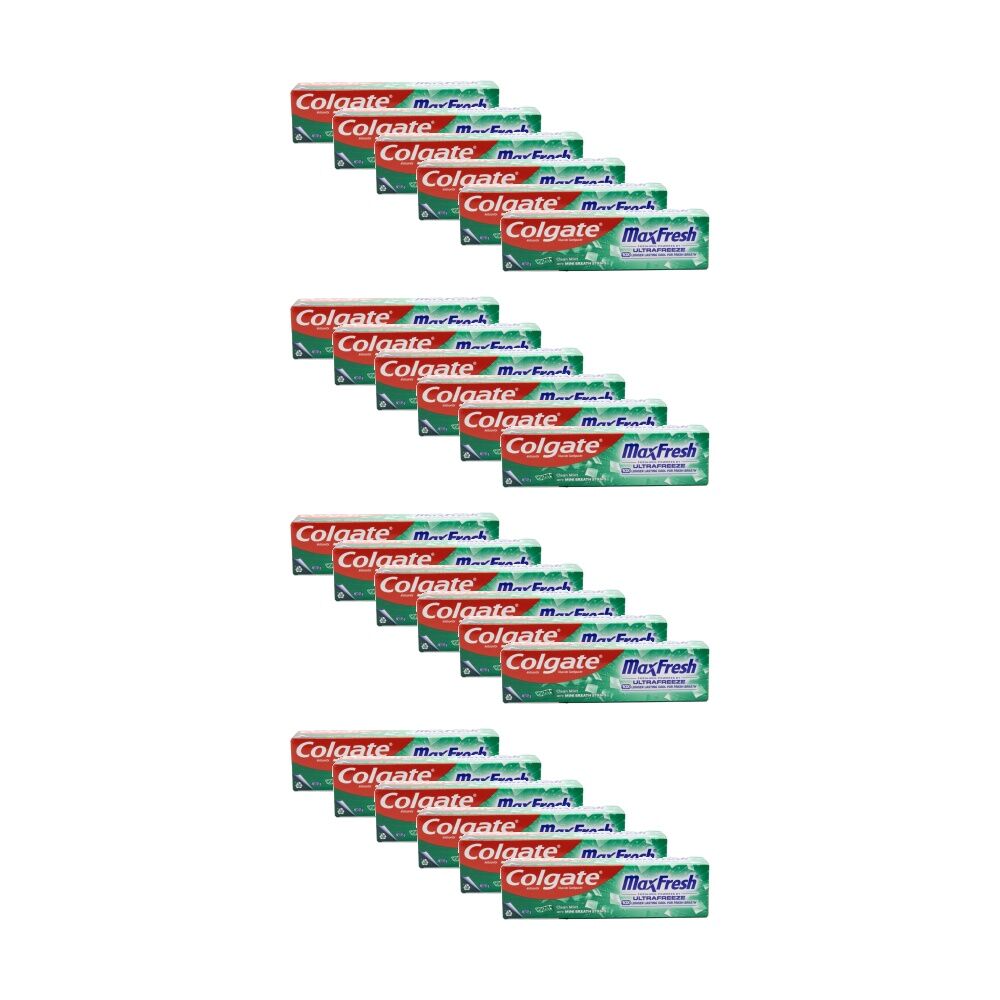 24PK Colgate Toothpaste Max Fresh Ultra Freeze Mini Breath Strips Mint 115g